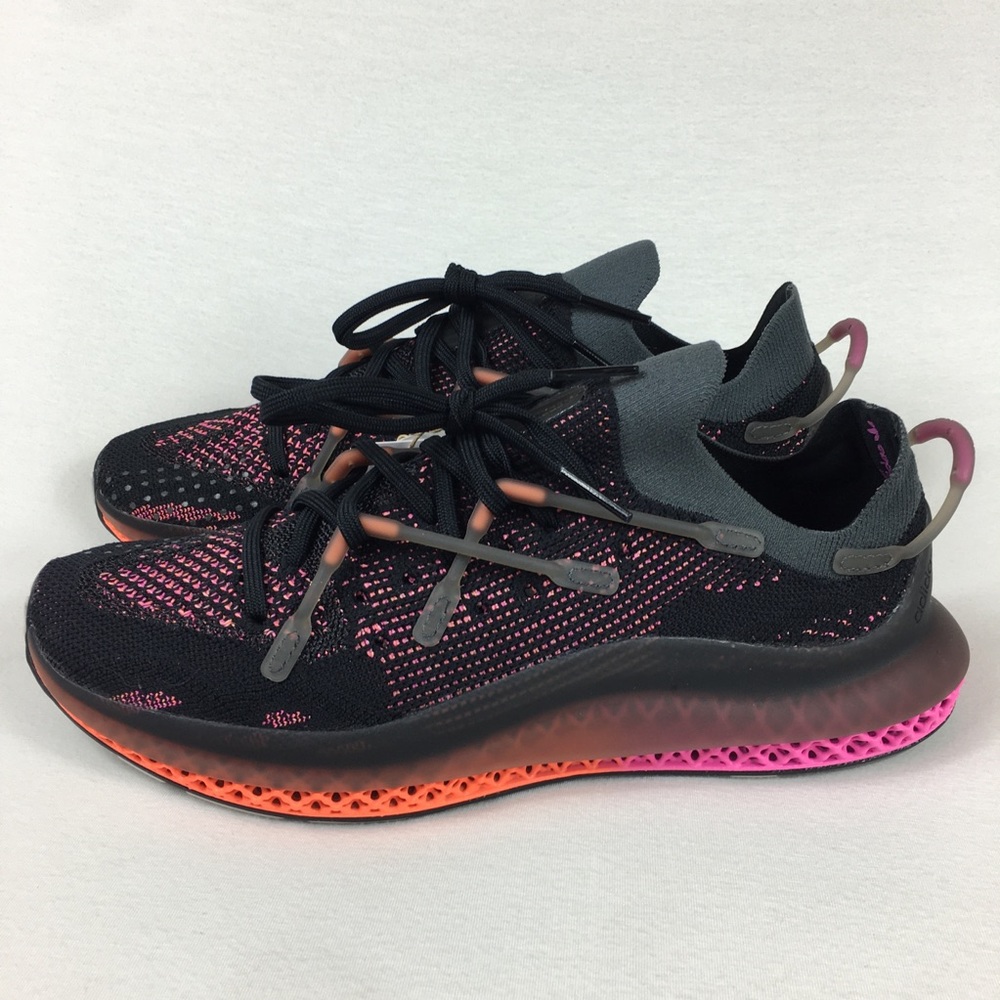 Adidas Originals 4D Fusio Primeknit Black Pink Orange Men Sz 10 new no box